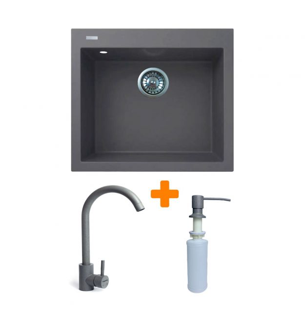 Adamant Набор кухонный Univer, искуственный камень, квадрат, без крыла, 560х500х