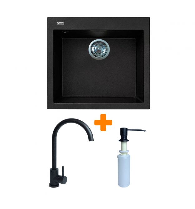 Adamant Набор кухонный Univer, искуственный камень, квадрат, без крыла, 560х500х