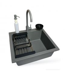 Adamant Набор кухонный Univer, искуственный камень, квадрат, без крыла, 560х500х