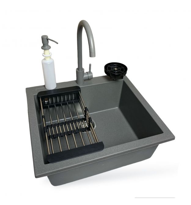 Adamant Набор кухонный Univer, искуственный камень, квадрат, без крыла, 560х500х