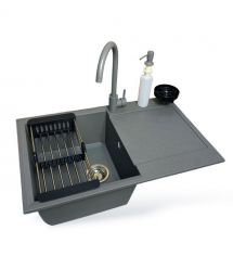 Adamant Набор кухонный Horizon, искуственный камень, прямоуг., с крылом, 780х495х