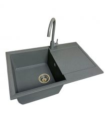 Adamant Набор кухонный Horizon, искуственный камень, прямоуг., с крылом, 780х495х