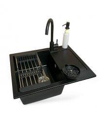 Adamant Набор кухонный Minimal, искуственный камень, прямоуг., с крылом, 615х495х