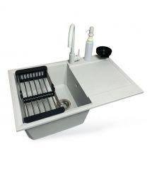 Adamant Набор кухонный Horizon, искуственный камень, прямоуг., с крылом, 780х495х