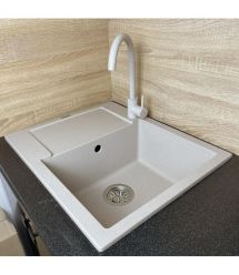 Adamant Набор кухонный Minimal, искуственный камень, прямоуг., с крылом, 615х495х