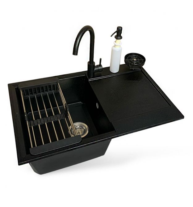 Adamant Набор кухонный Horizon, искуственный камень, прямоуг., с крылом, 780х495х