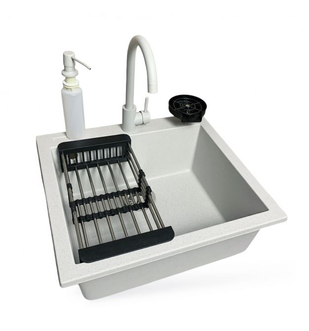 Adamant Набор кухонный Univer, искуственный камень, квадрат, без крыла, 560х500х