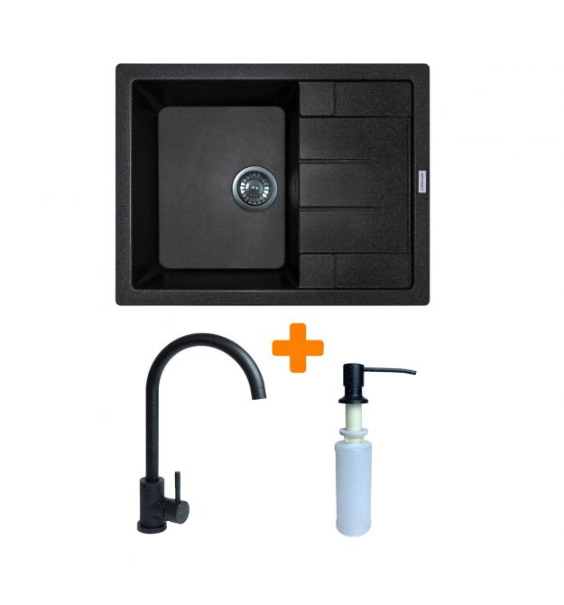 Adamant Набор кухонный Anila, искуственный камень, прямоуг., с крылом, 645х495х20