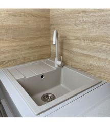 Adamant Набор кухонный Anila, искуственный камень, прямоуг., с крылом, 645х495х20