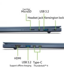 Acer Ноутбук Acer Swift Go 14 SFG14-75 14" WUXGA OLED, Intel U9-288V, 32GB, F1TB, UMA, Win11, синій