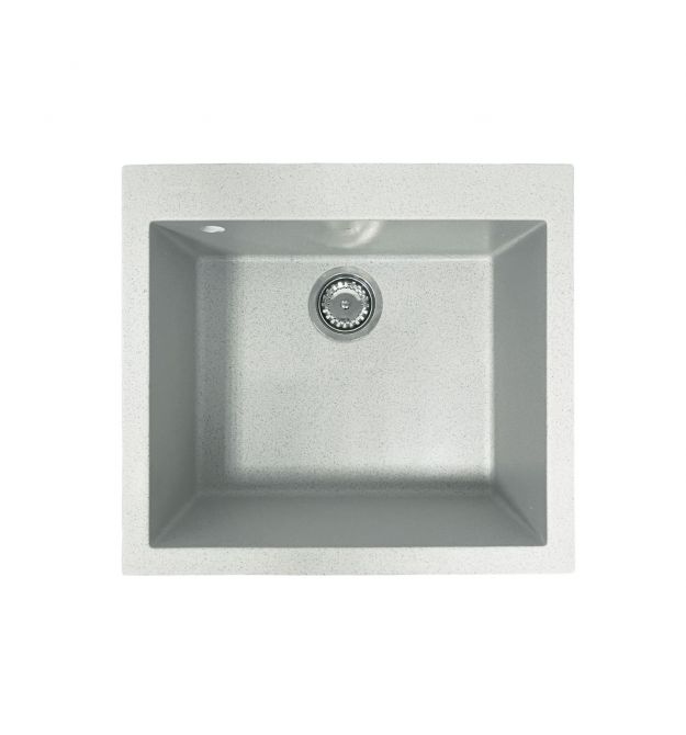 Adamant Мойка кухонная Adamant Univer, искуственный камень, квадрат, без крыла, 560х500х200мм, чаша - 1, врезная, Old stone