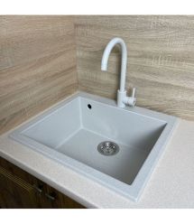 Adamant Мойка кухонная Adamant Univer, искуственный камень, квадрат, без крыла, 560х500х200мм, чаша - 1, врезная, Old stone