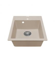 Adamant Мойка кухонная Brick, искуственный камень, квадрат, без крыла, 460x515x200мм, чаша - 1, врезная, Avena