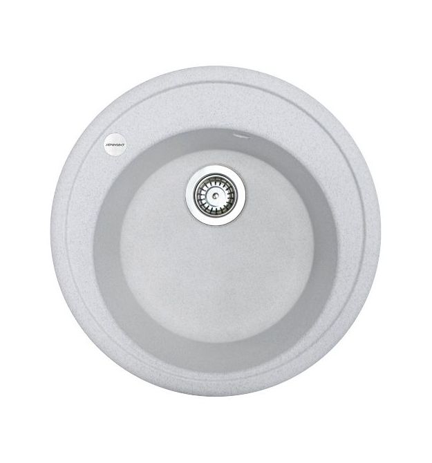 Adamant Мойка кухонная Sun, искуственный камень, круглая, без крыла, 510x200мм, чаша - 1, врезная, Old stone