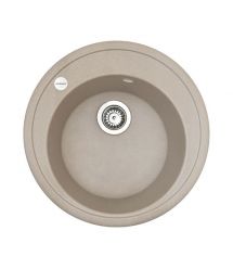 Adamant Мойка кухонная Sun, искуственный камень, круглая, без крыла, 510x200мм, чаша - 1, врезная, Avena