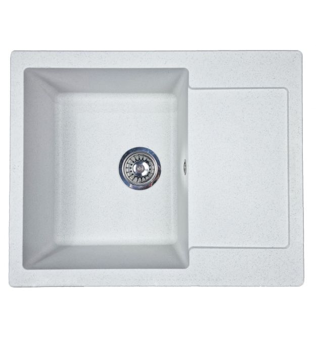 Adamant Мойка кухонная Minimal, искуственный камень, прямоуг., с крылом, 615х495х200мм, чаша - 1, врезная, Old stone