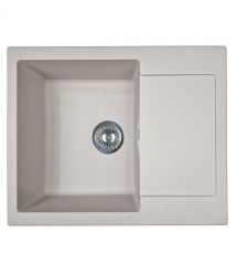Adamant Мойка кухонная Minimal, искуственный камень, прямоуг., с крылом, 615х495х200мм, чаша - 1, врезная, Avena