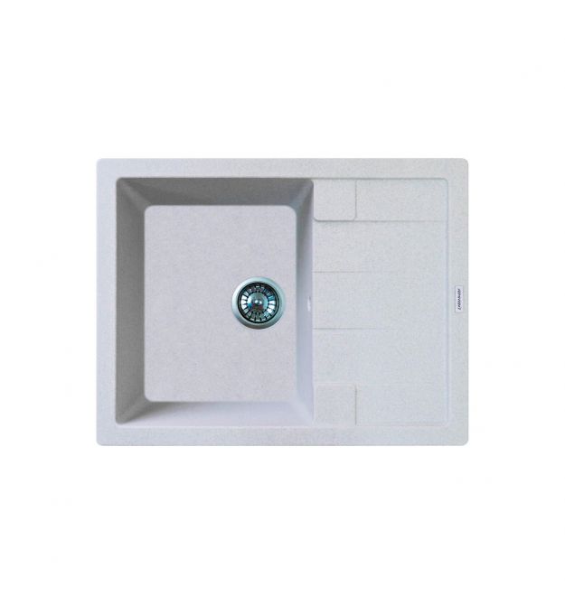 Adamant Мойка кухонная Anila, искуственный камень, прямоуг., с крылом, 645х495х200мм, чаша - 1, врезная, Old stone