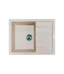 Adamant Мойка кухонная Anila, искуственный камень, прямоуг., с крылом, 645х495х200мм, чаша - 1, врезная, Avena