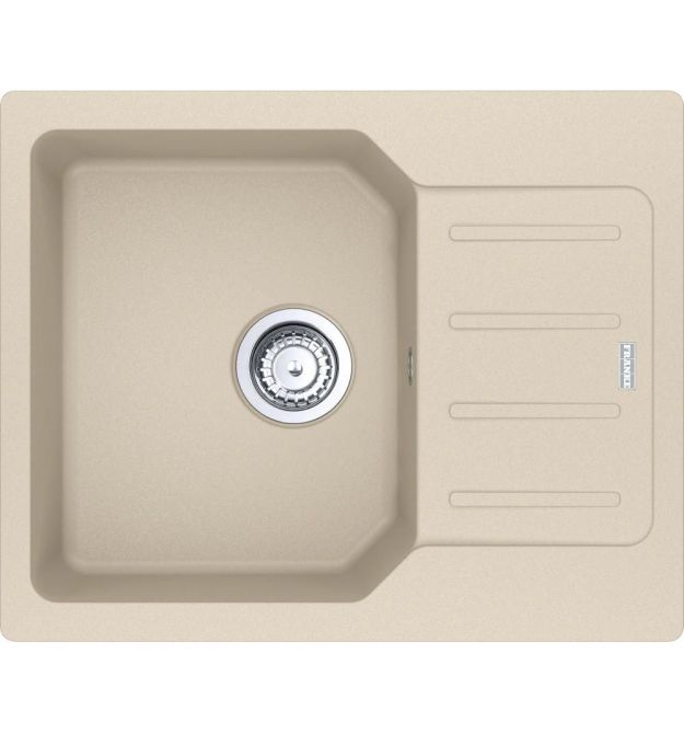 Franke Мойка кухонная City, фрагранит, прямоуг., с крылом, 620х500х190мм, чаша- 1, врезная, оборотная, UCG 611-62, бежевый