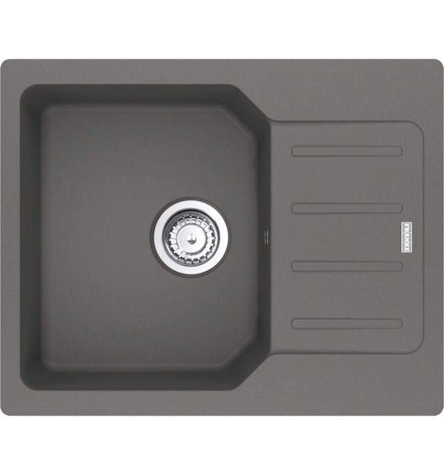 Franke Мойка кухонная City, фрагранит, прямоуг., с крылом, 620х500х190мм, чаша- 1, врезная, оборотная, UCG 611-62, серый камень