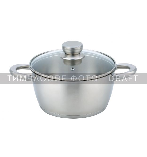 ARDESTO Кастрюля со стеклянной крышкой Gemini Lucca, 2.3л, нержавеющая сталь