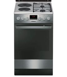 Hansa Плита с комби. вар. пов., 50х60см, 62л, эмаль, газ контр., дисплей, нержавеющая сталь