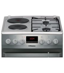 Hansa Плита с комби. вар. пов., 50х60см, 62л, эмаль, газ контр., дисплей, нержавеющая сталь