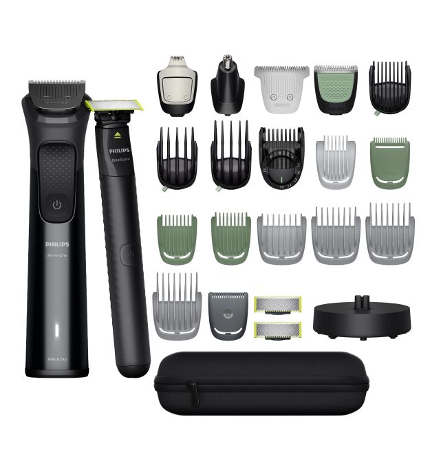 Philips Триммер універсальний Series 9000 для лица, головы, тела, акум., насадок-25, сталь, черный