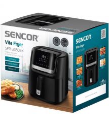 Sencor Мультипечь Vita, 1600Вт, чаша-6.5л, сенсорное управл., 8 программ, нерж. сталь, пластик, черный