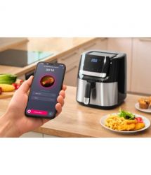 Sencor Мультипечь Vita, 1600Вт, чаша-6.5л, сенсорное управл., 10 программ, нерж. сталь, пластик, черный