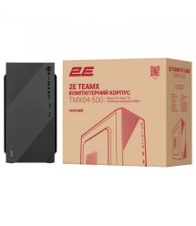 2E Корпус 2E TeamX TMX04 з БЖ 2E ATX500W, 2xUSB3.0, 1x80мм, VGA 220мм, mATX, чорний