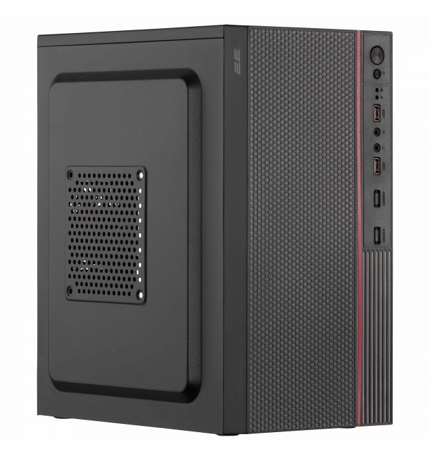 2E Корпус 2E TeamX TMX03 з БЖ 2E ATX500W, 2xUSB3.0, 1x80мм, VGA 220мм, mATX, чорний