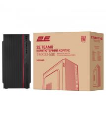 2E Корпус 2E TeamX TMX03 з БЖ 2E ATX500W, 2xUSB3.0, 1x80мм, VGA 220мм, mATX, чорний