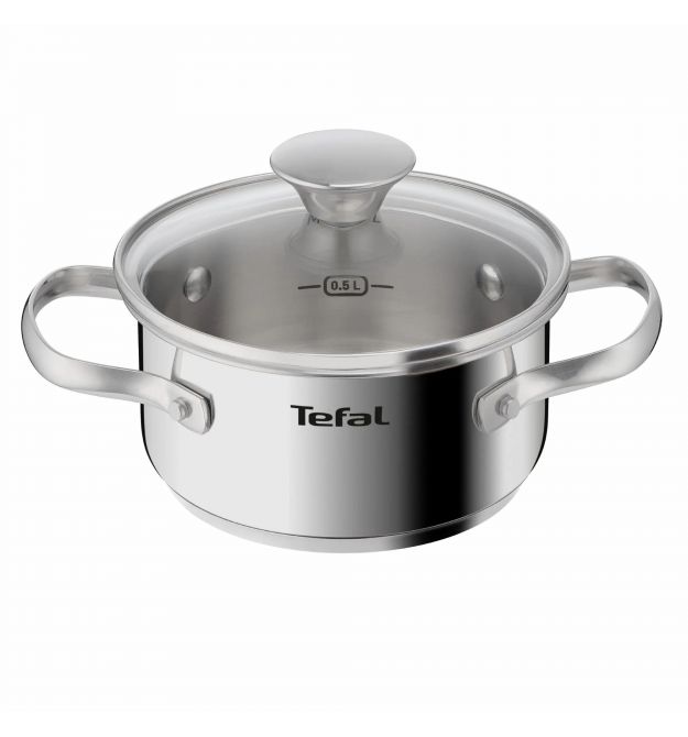 Tefal Tefal Minis Casserole with lid, 1 L, stainless steel, glass