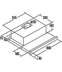Cata Витяжка Cata телескопічна, 60см, 360м.куб/год, TFK 6005, білий