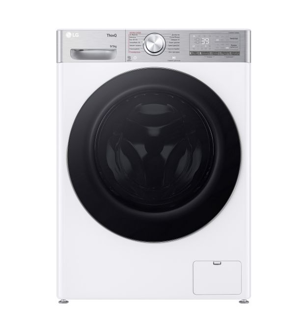LG Стирально-сушильная машина фронтальная, 9(5)кг, 1200, А, 48см, дисплей, пар, инвертор, белый