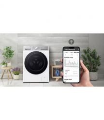 LG Стирально-сушильная машина фронтальная, 9(5)кг, 1200, А, 48см, дисплей, пар, инвертор, белый