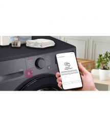 LG Стирально-сушильная машина фронтальная, 9(5)кг, 1200, A, 48см, дисплей, пар, инвертор, черный