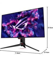 ASUS Монітор Asus 31.5" ROG Swift PG32UCDMZ 2xHDMI, DP, USB-C, 3xUSB, QD-OLED, 3840x2160, 240Hz, 0.03ms, DCI-P3 99%, Adap