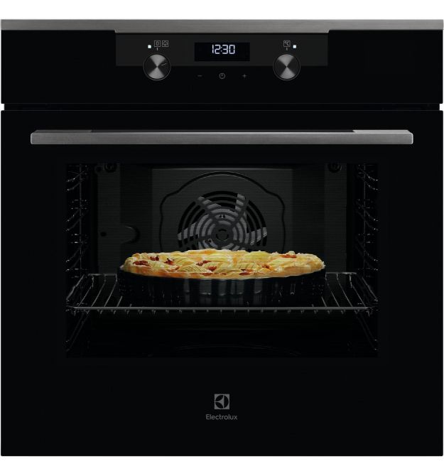 Electrolux Духова шафа Electrolux електрична, 72л, A+, пара, дисплей, конвекція, телескопічні напрямні, чорний