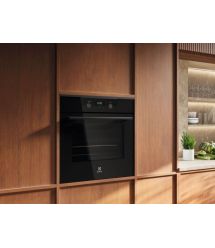 Electrolux Духова шафа Electrolux електрична, 72л, A+, пара, дисплей, конвекція, телескопічні напрямні, чорний
