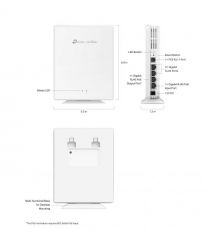 TP-Link Точка доступа EAP650-Desktop AX3000, 4xGE LAN, 1, FXS-port, PoE, Passive PoE