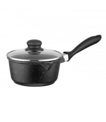 ARDESTO Ківш зі скляною кришкою ARDESTO Gemini Anzio, 1.4л, алюміній, чорний