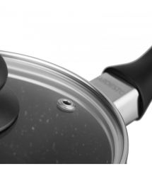 ARDESTO Ківш зі скляною кришкою ARDESTO Gemini Anzio, 1.4л, алюміній, чорний