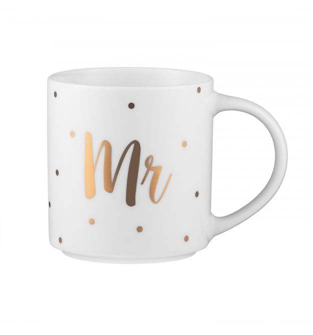 ARDESTO Чашка Mr, 280мл, фарфор, белый