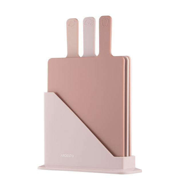 ARDESTO Набір дошок кухонних на підставці Ardesto Fresh, 3шт, 24.1х33х7.9см, пластик