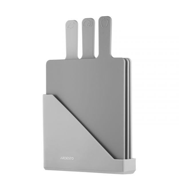ARDESTO Набір дошок кухонних на підставці Ardesto Fresh, 3шт, 24.1х33х7.9см, пластик