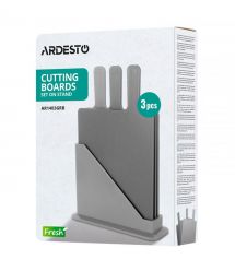 ARDESTO Набір дошок кухонних на підставці Ardesto Fresh, 3шт, 24.1х33х7.9см, пластик