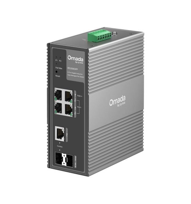 TP-Link Промышленный коммутатор IES206GPP 4xGE (PoE), 120W, 1xGE/SFP, 1xSFP WebSmart